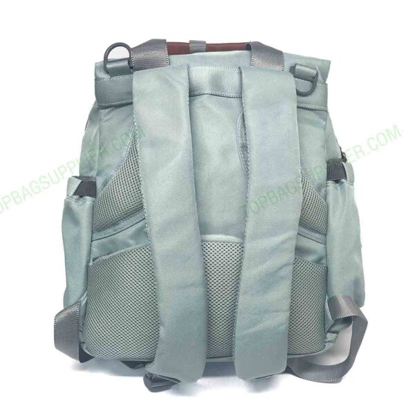 Diaper backpack Quilted Embroidery Light Green - Image 3