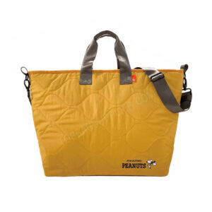 Peanuts Snoopy Vintage Quilting Tote Bag Yellow