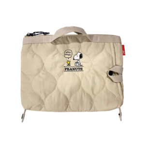 Peanuts Snoopy Quilted 2-Way Bag Beige