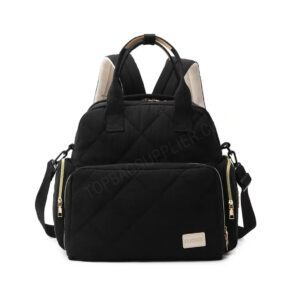 Mom Bag Multi Compartment Backpack Black