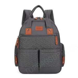 Large Capacity Backpack Diaper Bag Gray