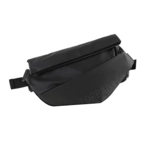 Polyester Plain Black Travel Pouch Waist Bag