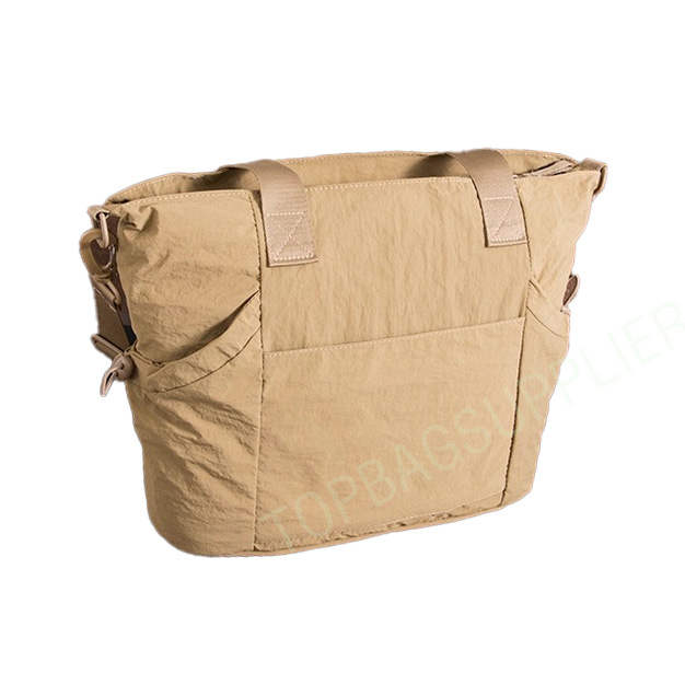Large Capacity Tote Bag Khaki - Image 2